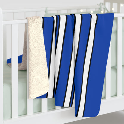 El Salvador Retro Stripes Blanket Throw