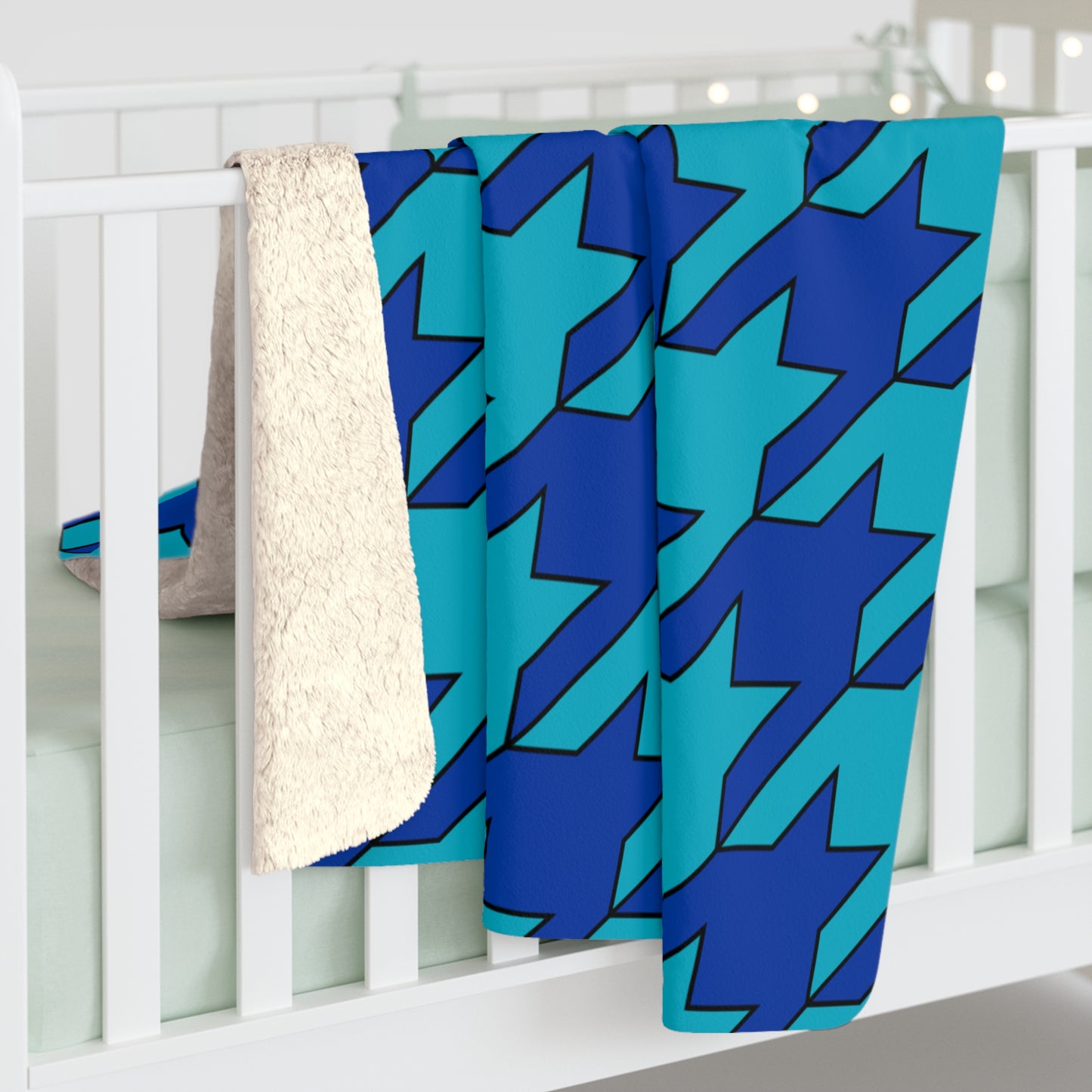 Pacific Islands Retro Houndstooth Blanket Throw