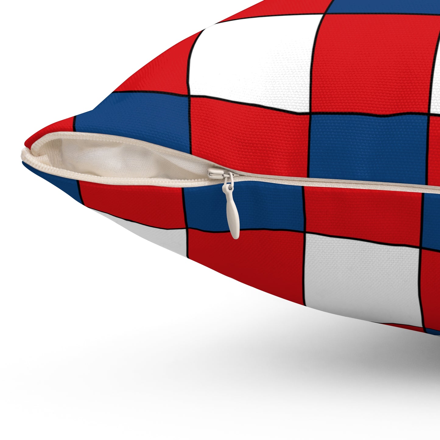 Czechia Retro Check Cushion Pillow