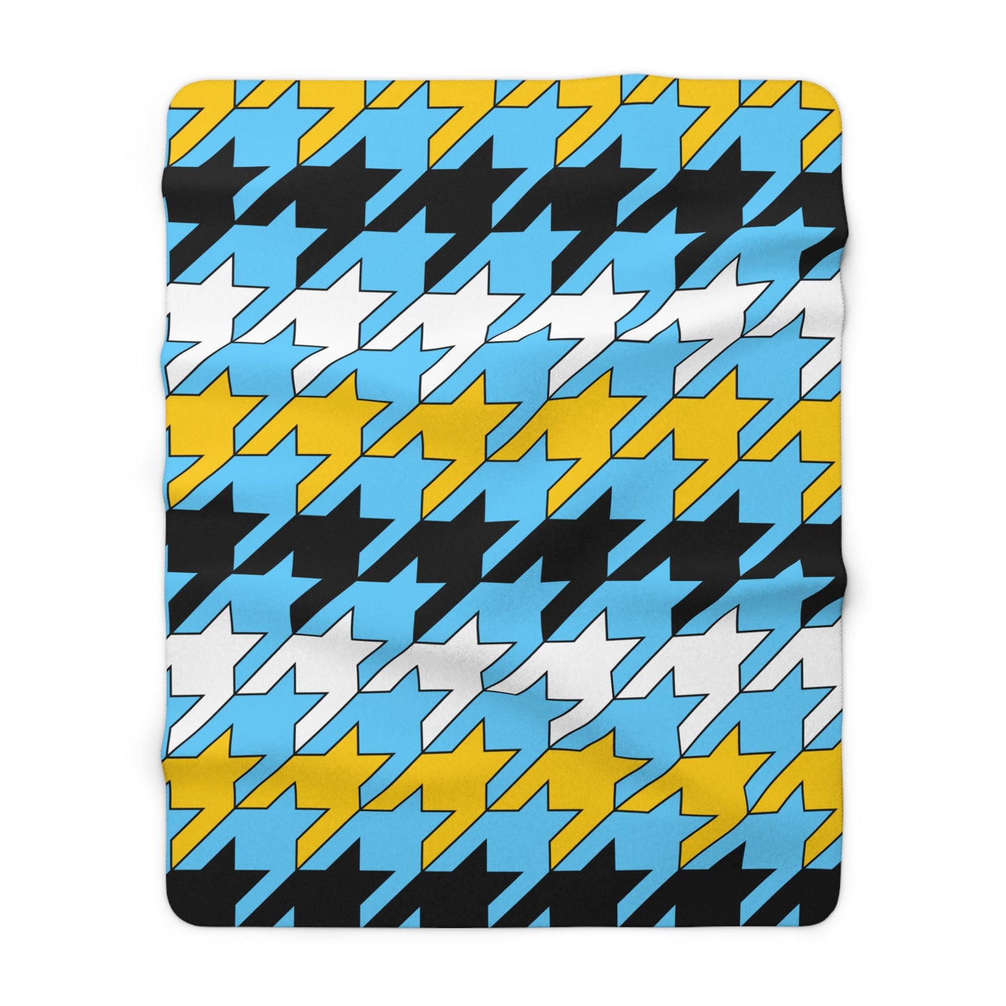 Saint Lucia Retro Houndstooth Blanket Throw