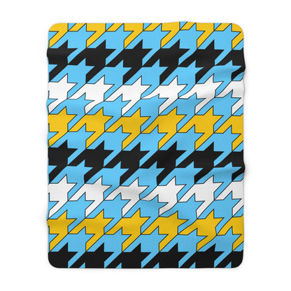 Saint Lucia Retro Houndstooth Blanket Throw