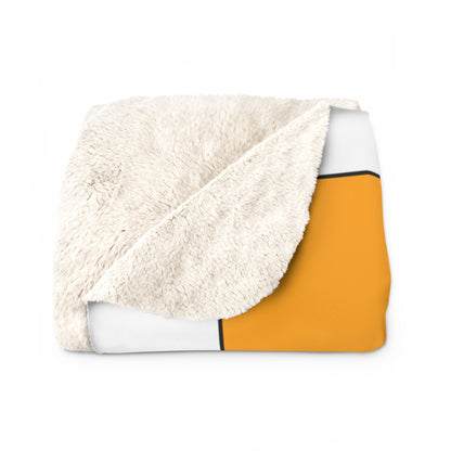 Orange, White Retro Check Blanket Throw