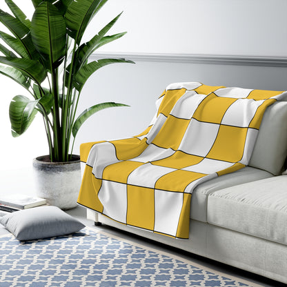 United States Virgin Islands Retro Check Blanket Throw