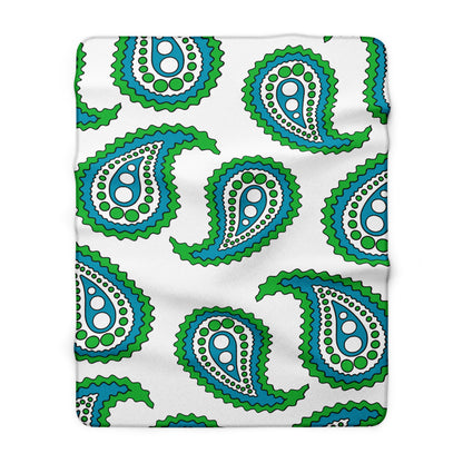 Uzbekistan Retro Paisley Blanket Throw
