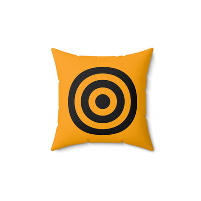 Orange, Black Retro Target Cushion Pillow