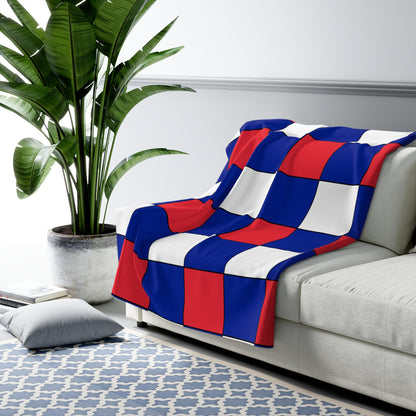 Sint Maarten Retro Check Blanket Throw