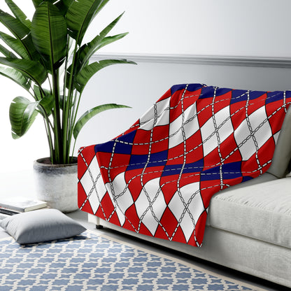 Malaysia Retro Argyle Blanket Throw