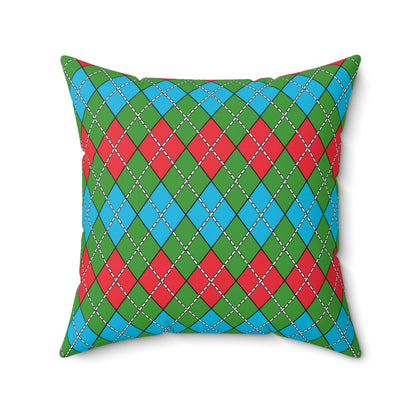 Azerbaijan Retro Argyle Cushion Pillow
