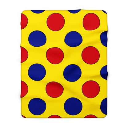 Colombia Retro Polka Dots Blanket Throw