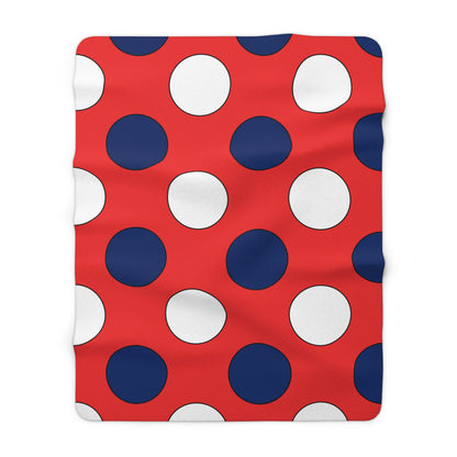 Svalbard And Jan Mayen Retro Polka Dots Blanket Throw