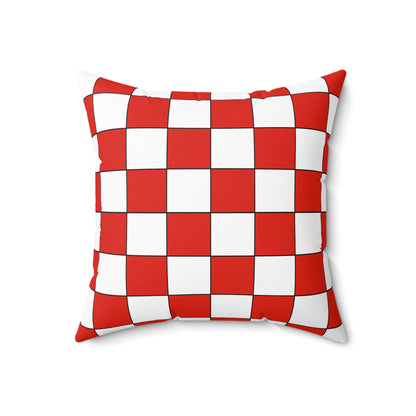 French Polynesia Retro Check Cushion Pillow