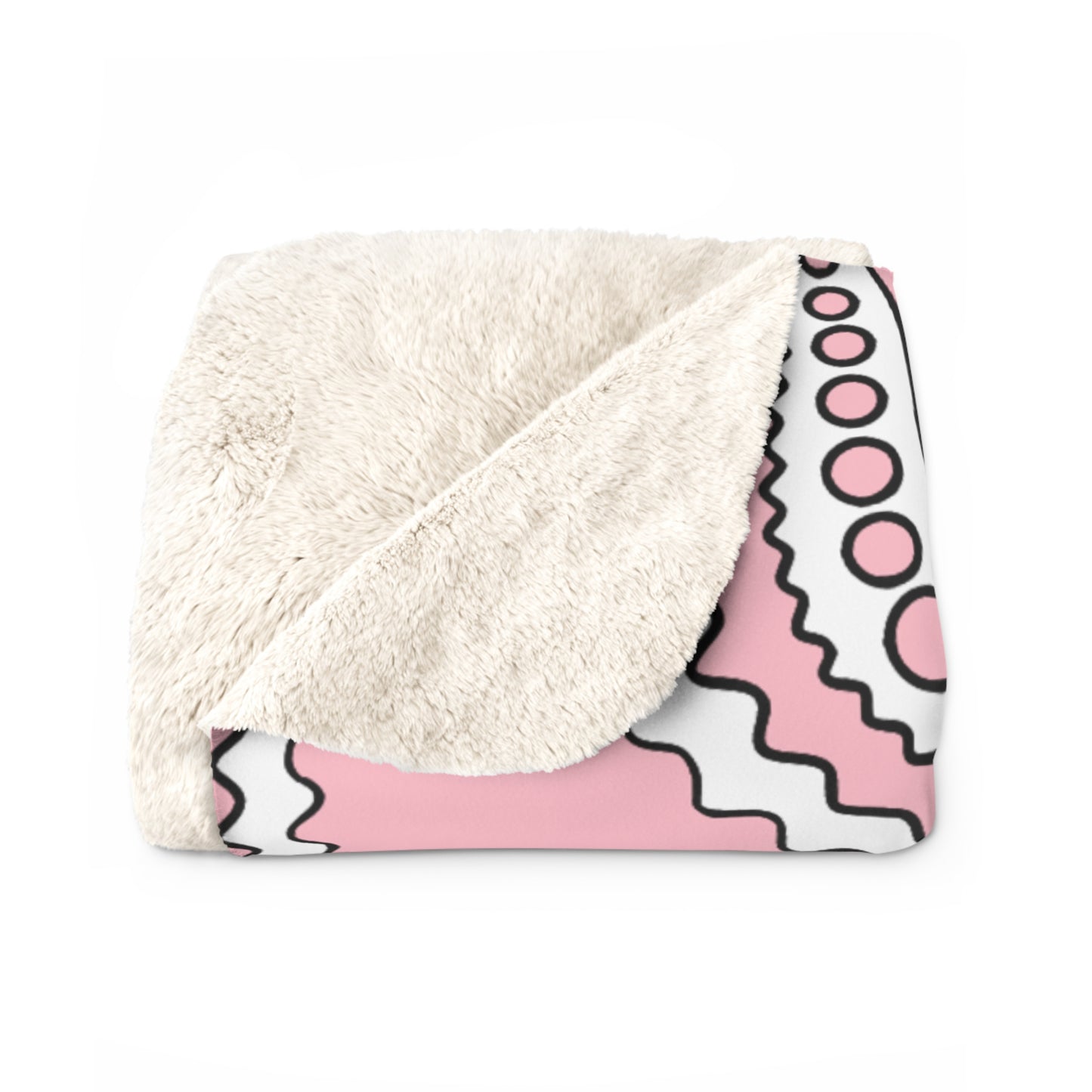Pink, White Retro Paisley Blanket Throw