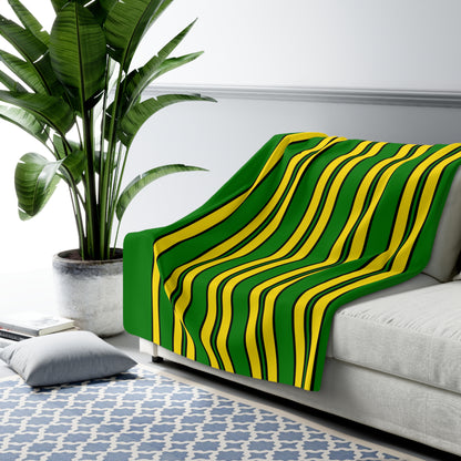 Cocos Islands Retro Stripes Blanket Throw