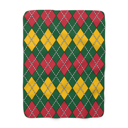 Mauritania Retro Argyle Blanket Throw