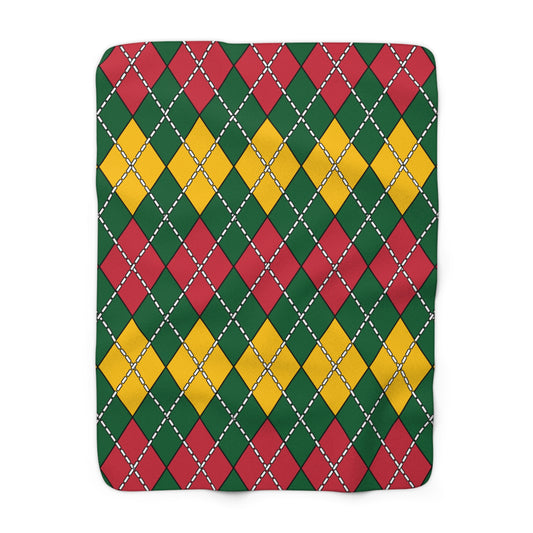 Mauritania Retro Argyle Blanket Throw