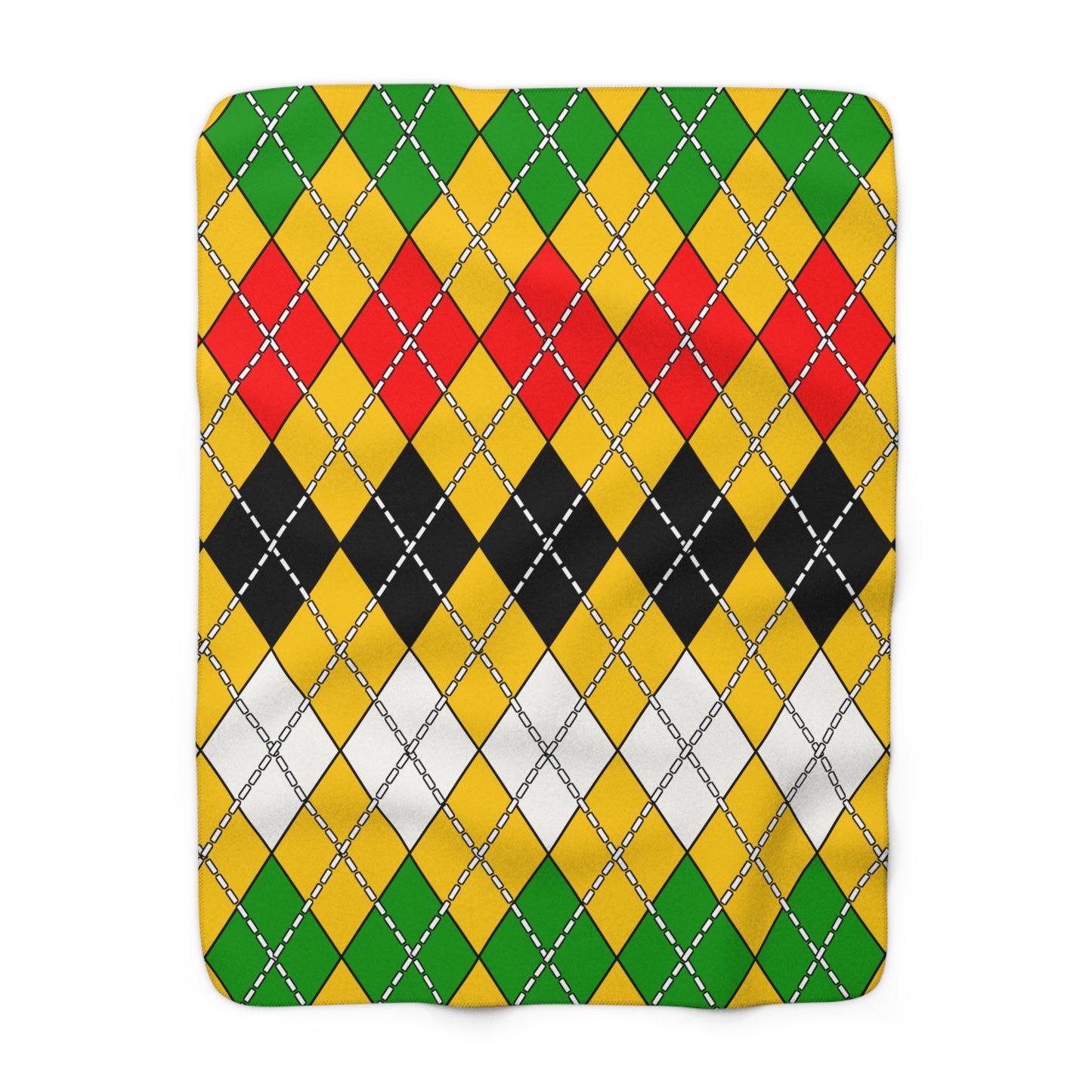 Mozambique Retro Argyle Blanket Throw