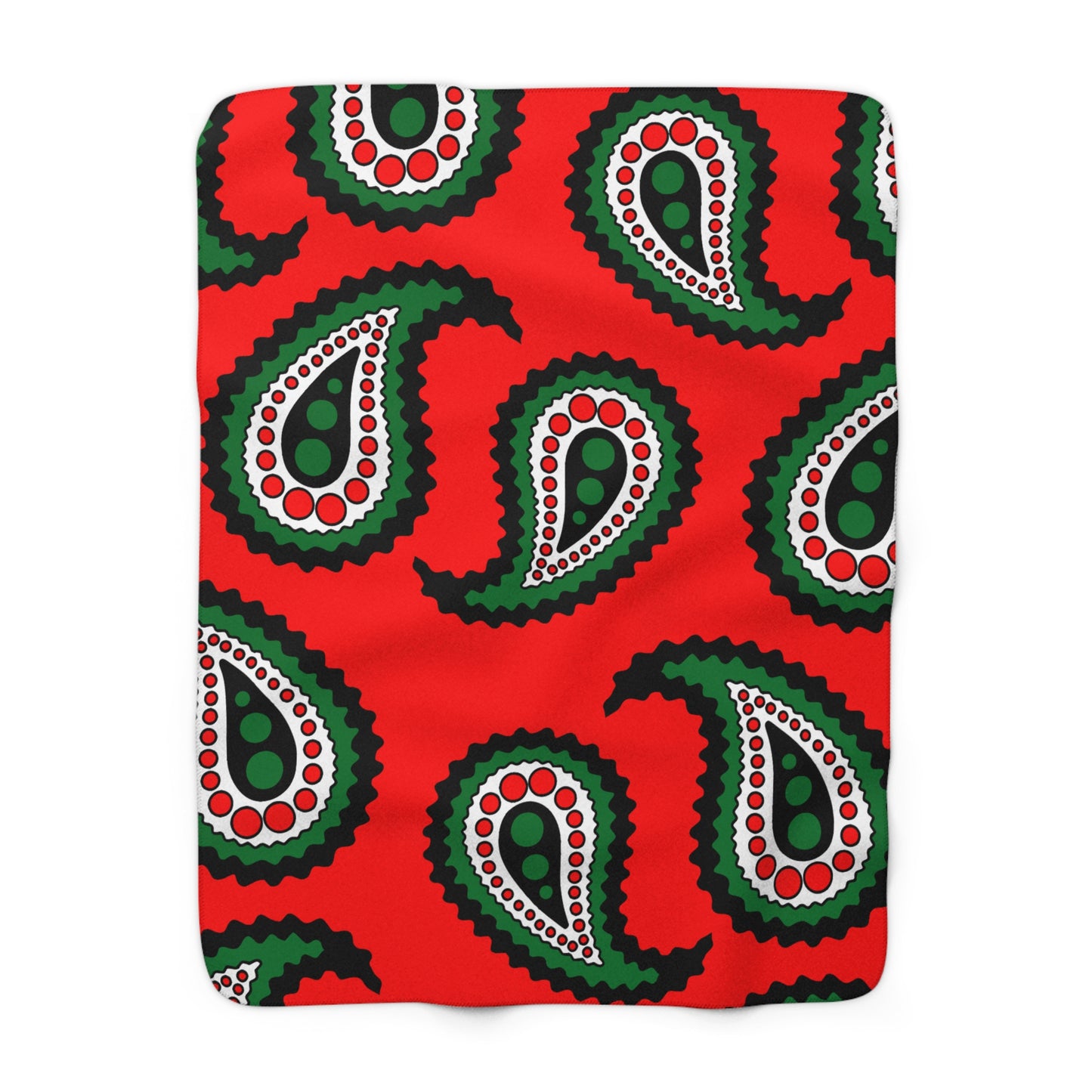 United Arab Emirates Retro Paisley Blanket Throw
