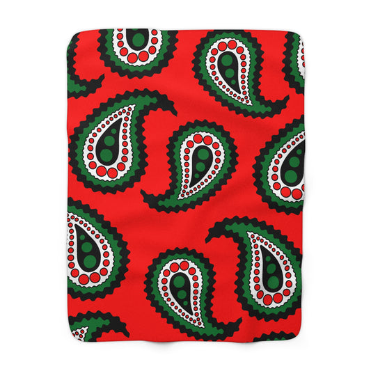 United Arab Emirates Retro Paisley Blanket Throw
