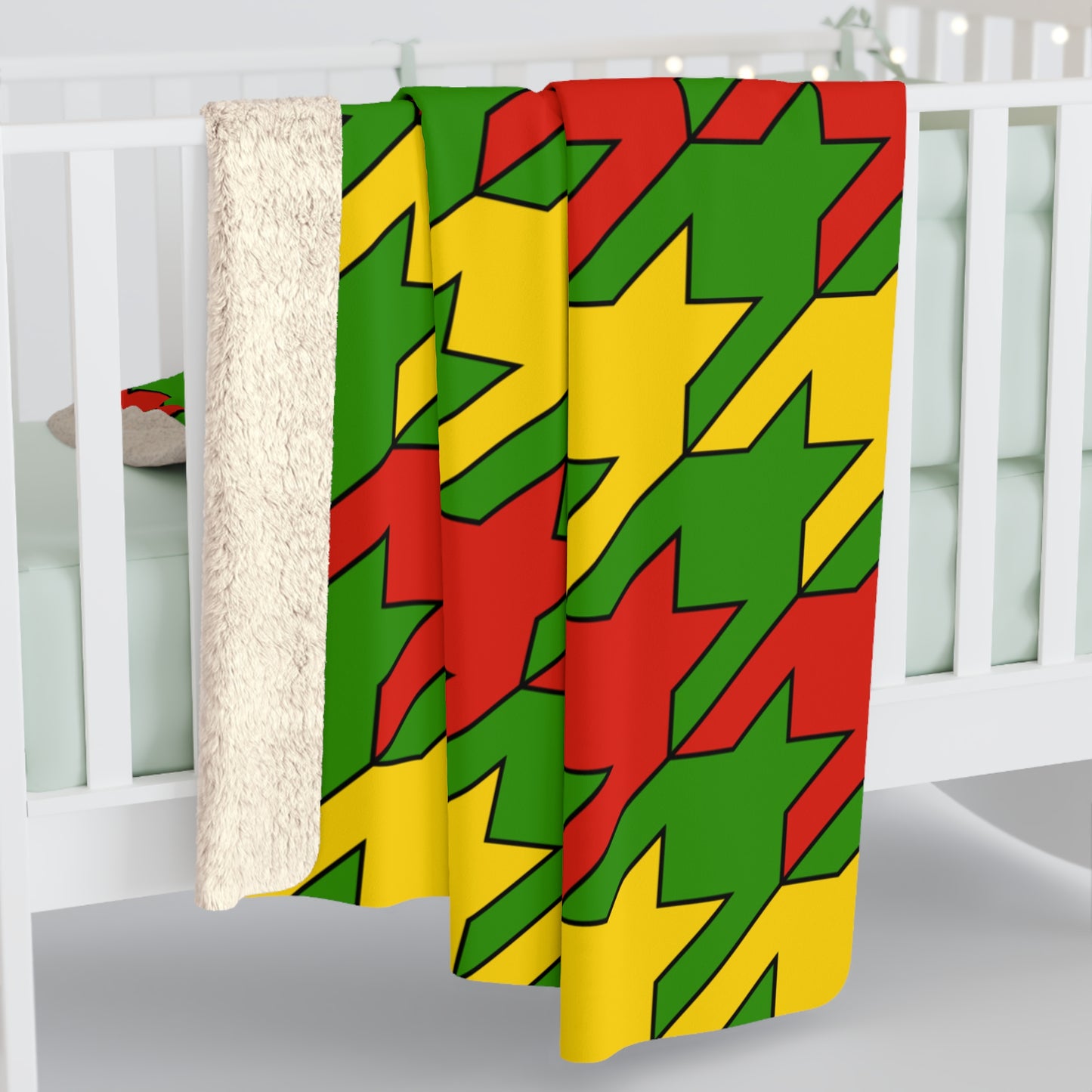 Benin Retro Houndstooth Blanket Throw
