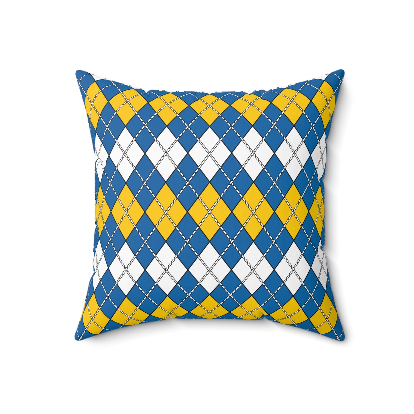 Canary Islands Retro Argyle Cushion Pillow