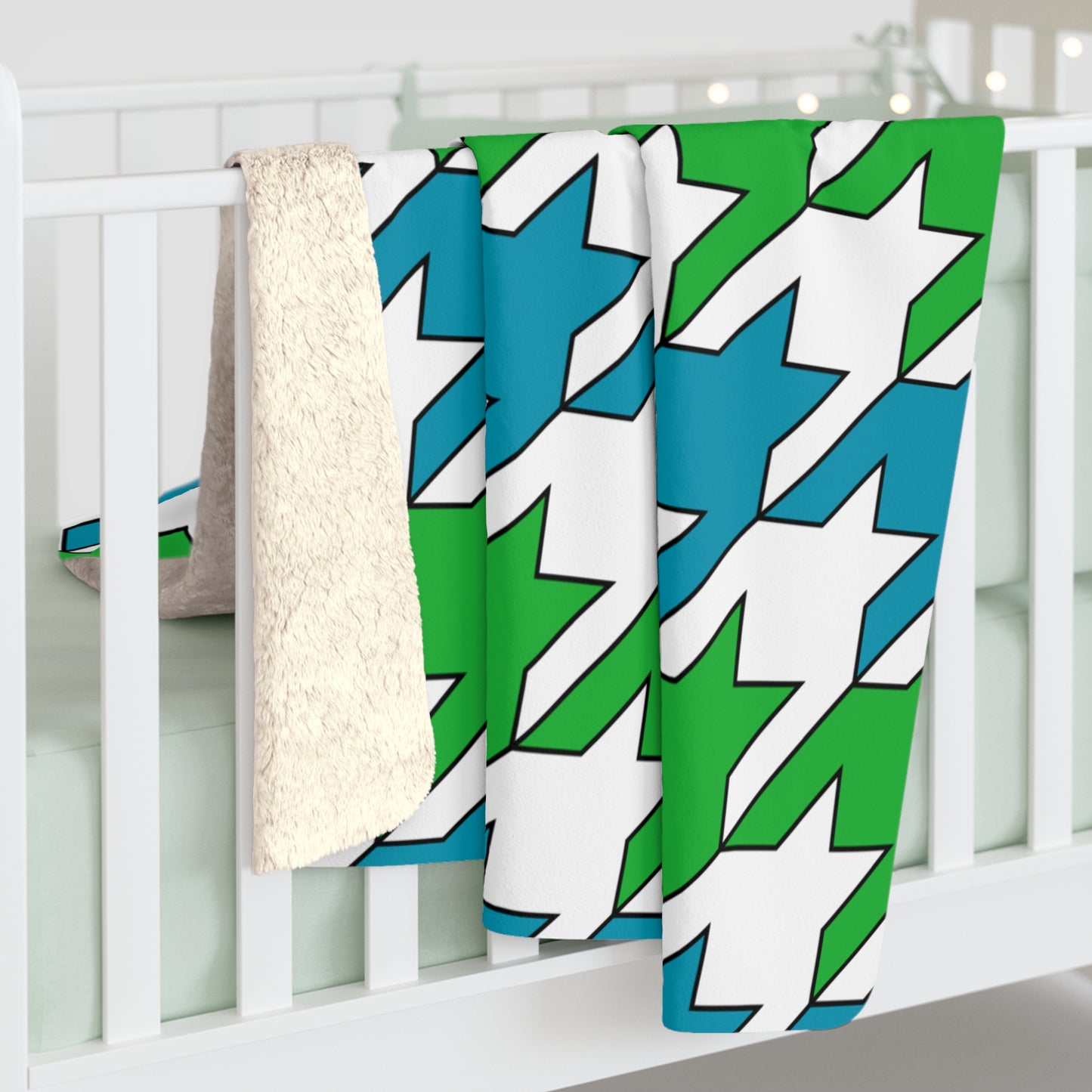 Uzbekistan Retro Houndstooth Blanket Throw