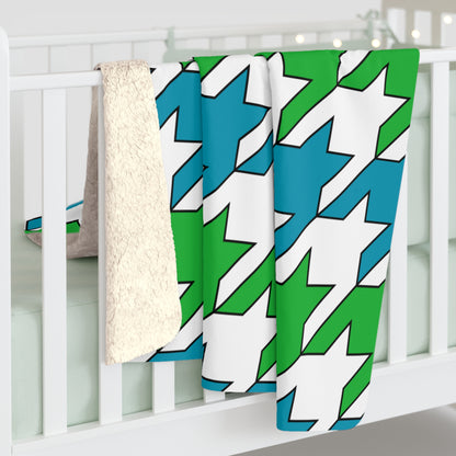 Uzbekistan Retro Houndstooth Blanket Throw