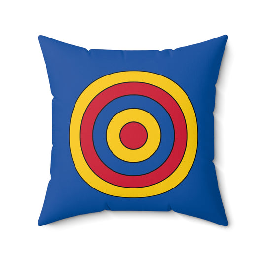 Aland Islands Retro Target Cushion Pillow