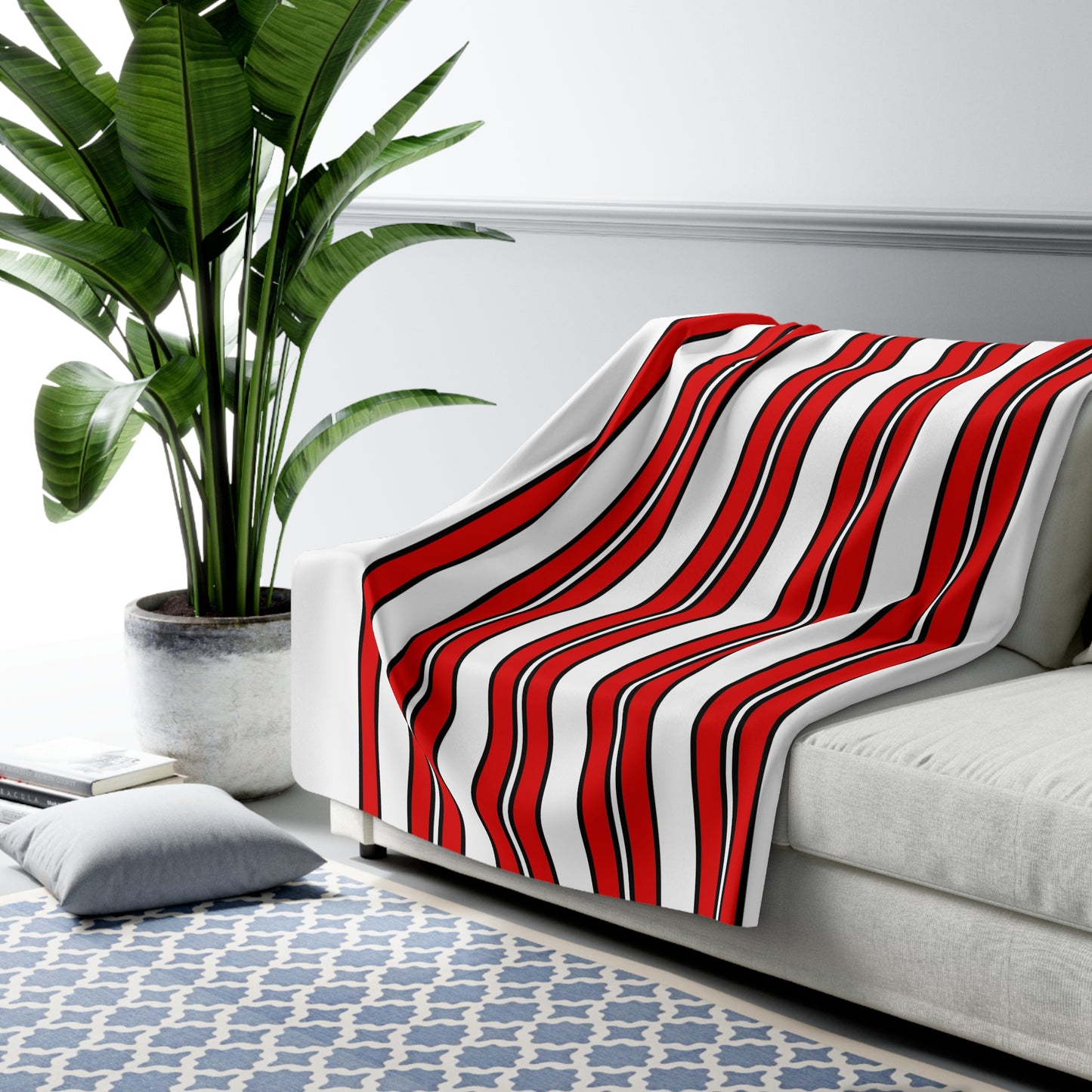 Singapore Retro Stripes Blanket Throw
