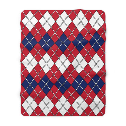 Saint Helena, Ascension And Tristan Da Cunha Retro Argyle Blanket Throw