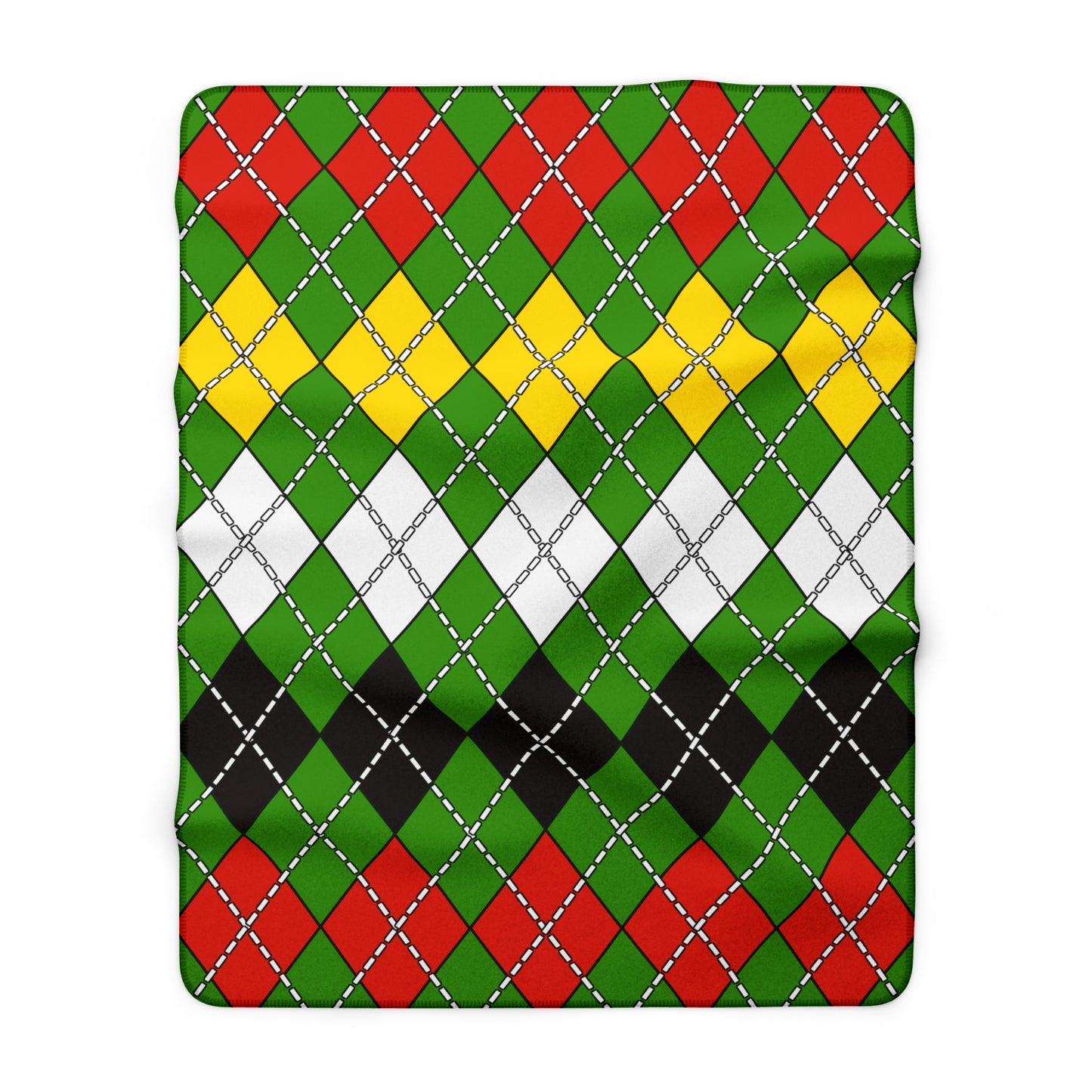 Guyana Retro Argyle Blanket Throw