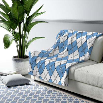 Argentina Retro Argyle Blanket Throw