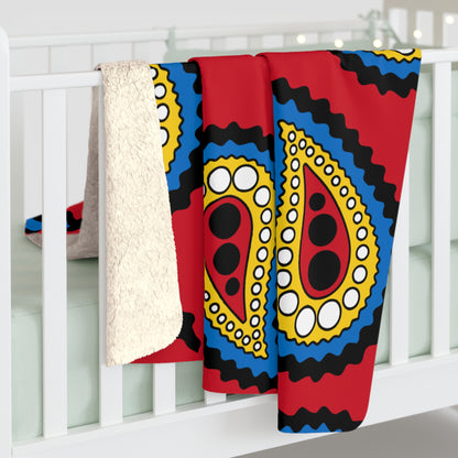 Antigua And Barbuda Retro Paisley Blanket Throw