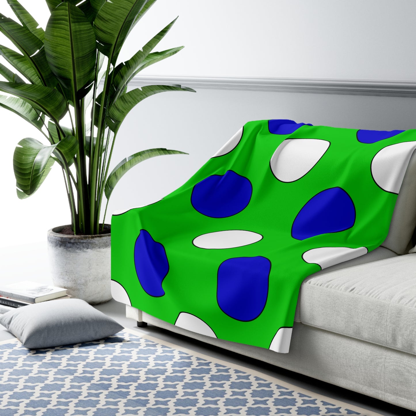Sierra Leone Retro Polka Dots Blanket Throw