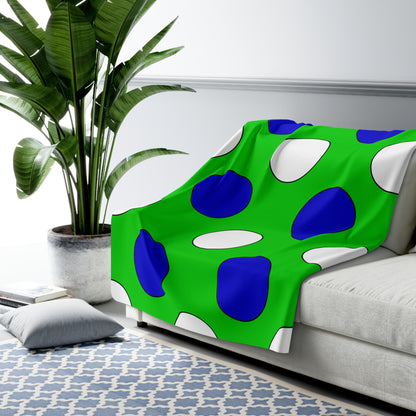 Sierra Leone Retro Polka Dots Blanket Throw