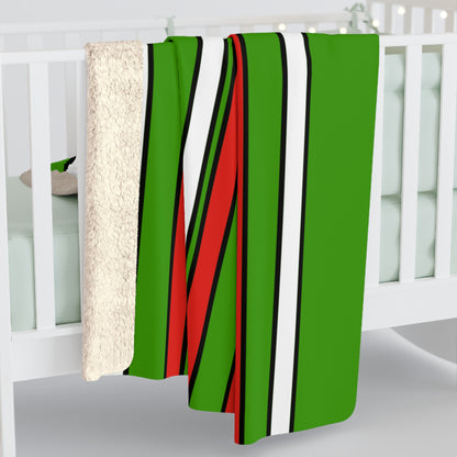 Equatorial Guinea Retro Stripes Blanket Throw