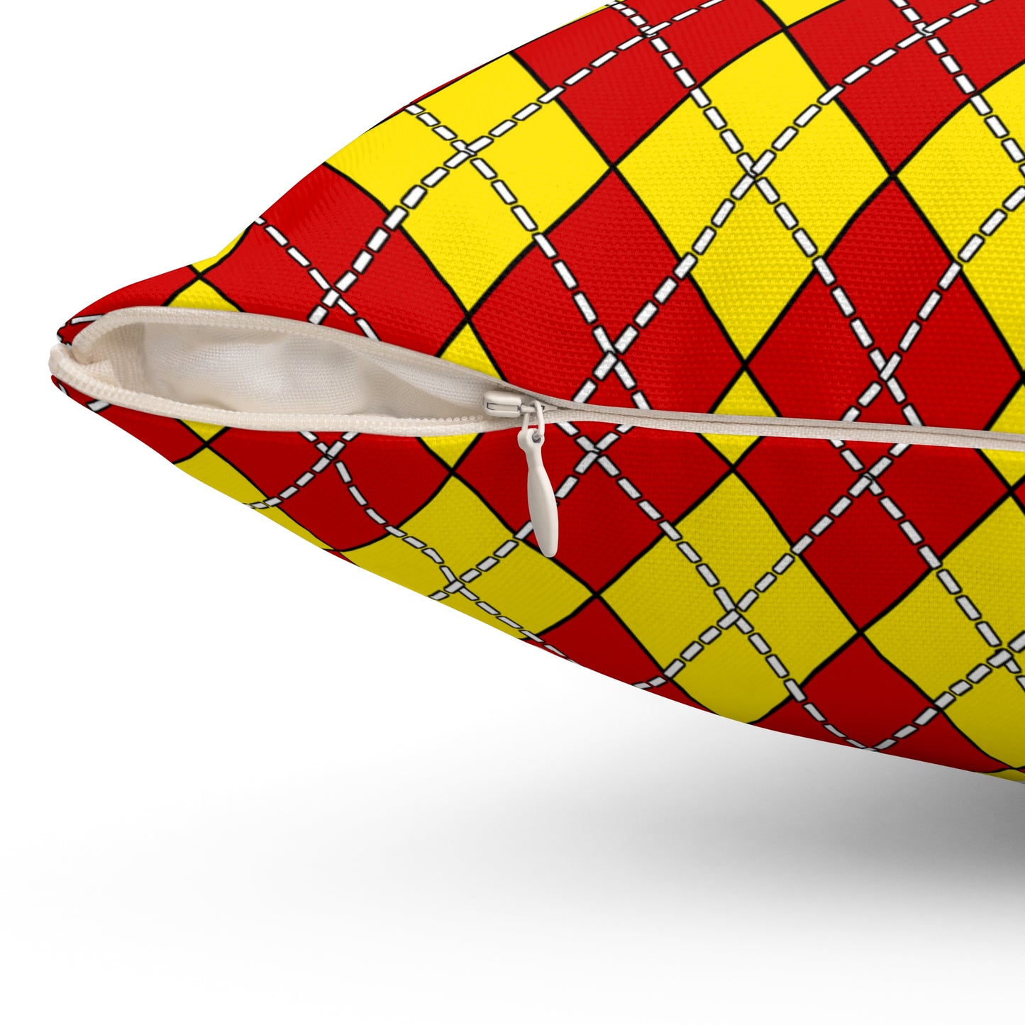 North Macedonia Retro Argyle Cushion Pillow