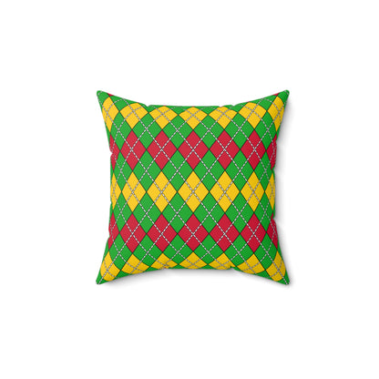 Sao Tome And Principe Retro Argyle Cushion Pillow