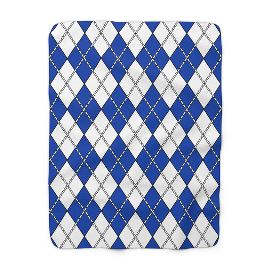 El Salvador Retro Argyle Blanket Throw