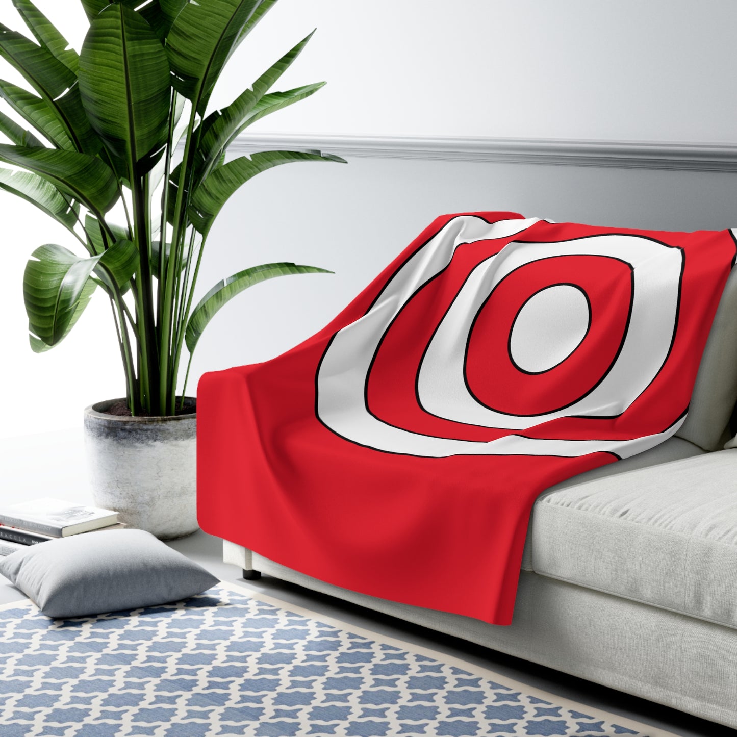 Hong Kong Retro Target Blanket Throw