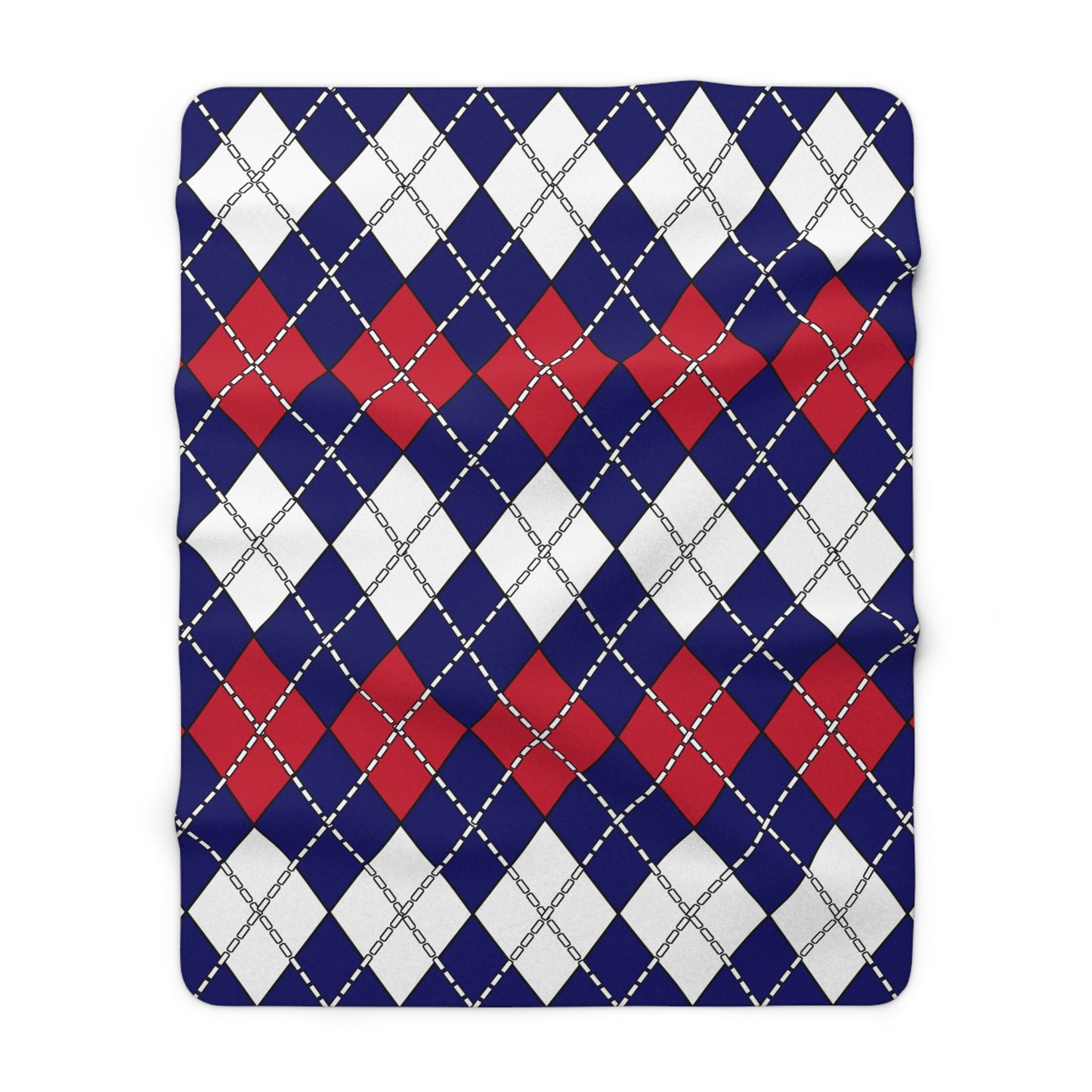 Cook Islands Retro Argyle Blanket Throw