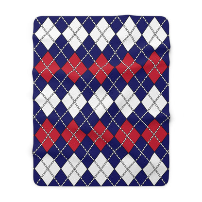 Cook Islands Retro Argyle Blanket Throw