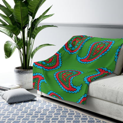 Azerbaijan Retro Paisley Blanket Throw