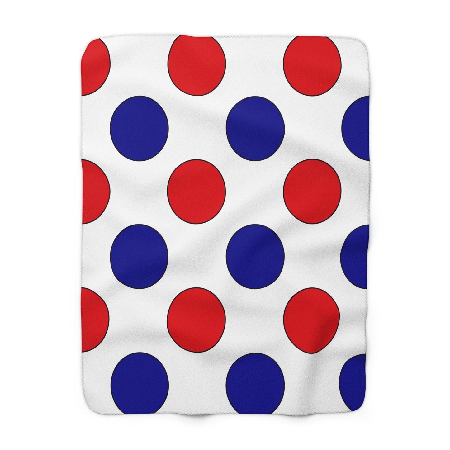 France Retro Polka Dots Blanket Throw