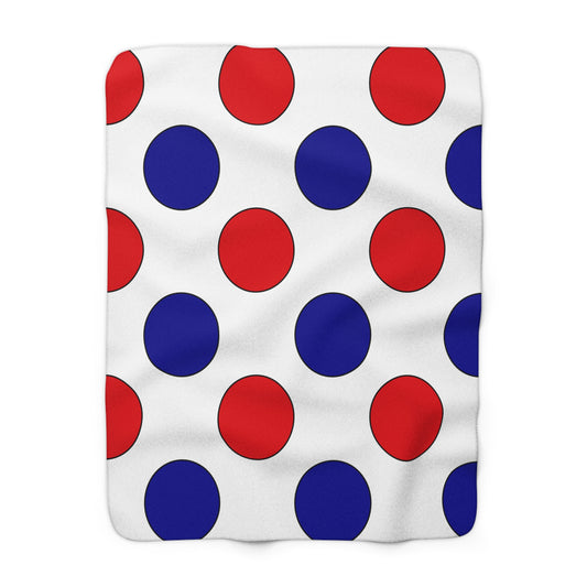 Saint Martin Retro Polka Dots Blanket Throw