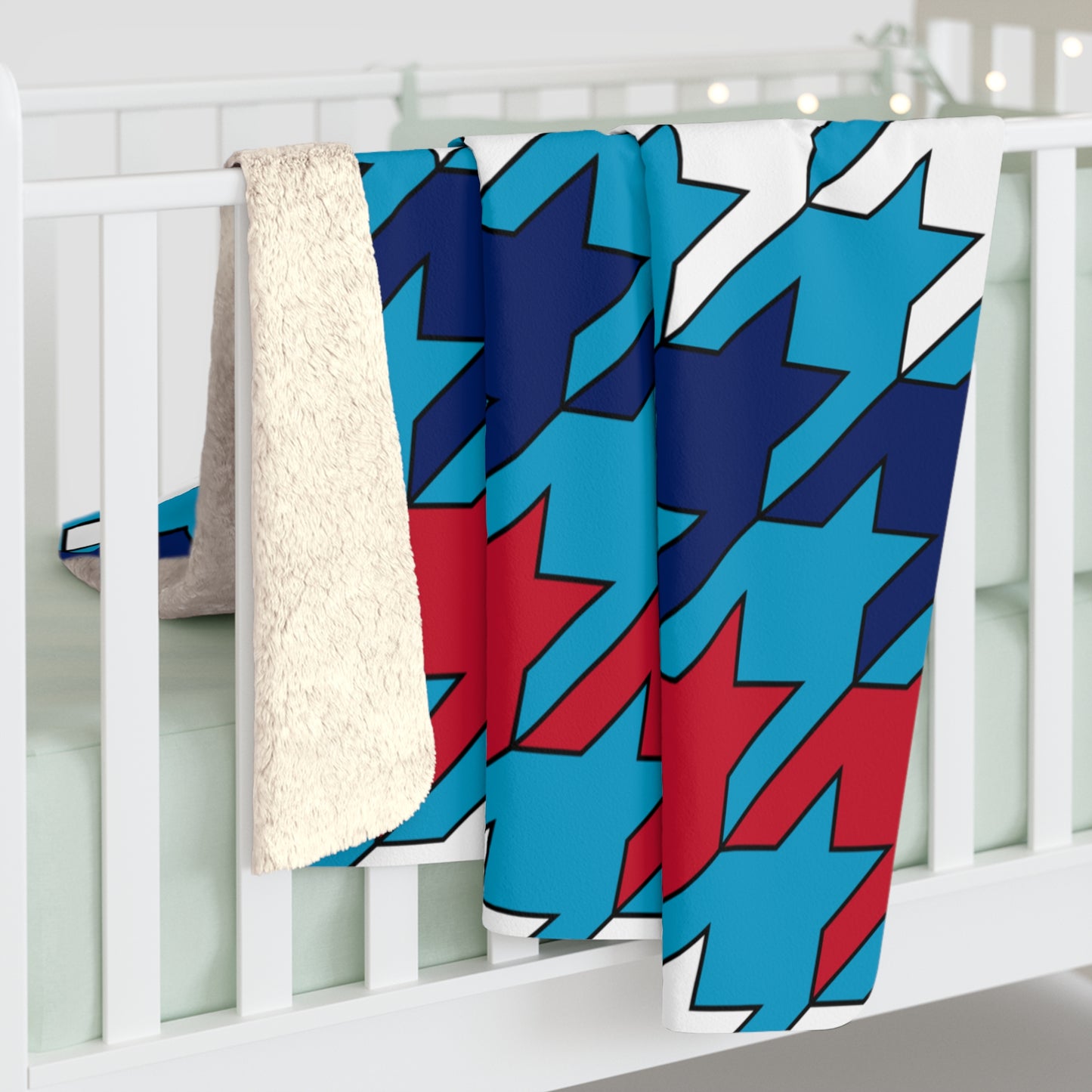 Tuvalu Retro Houndstooth Blanket Throw