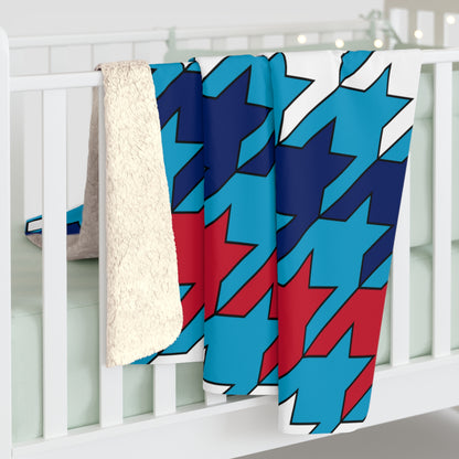 Tuvalu Retro Houndstooth Blanket Throw