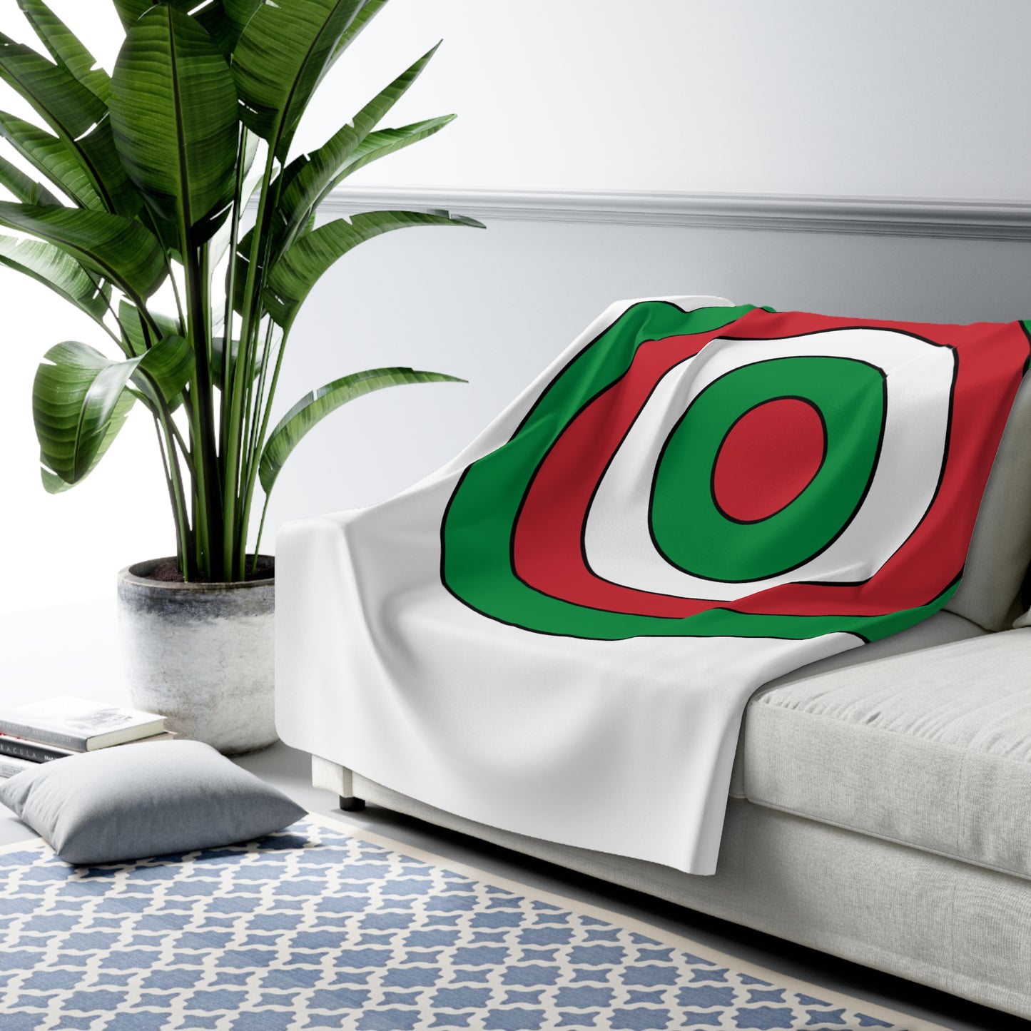 Italy Retro Target Blanket Throw