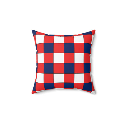 Svalbard And Jan Mayen Retro Check Cushion Pillow