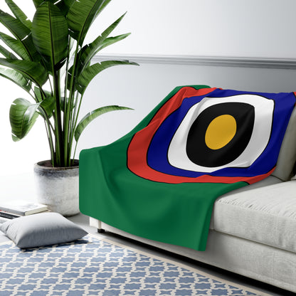 South Africa Retro Target Blanket Throw