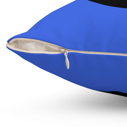 Royal Blue, Black Retro Target Cushion Pillow